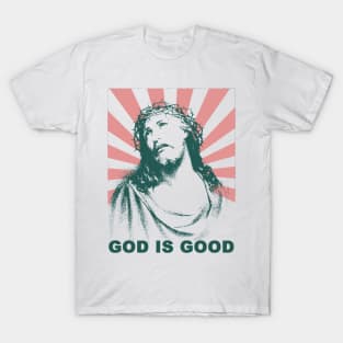 vintage retro jesus god is good T-Shirt